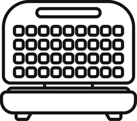 Poster - vintage typewriter icon illustration in black and white as a classic retro symbol. perfect for media