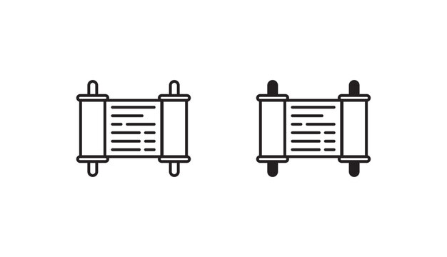 Torah icon design with white background stock illustration