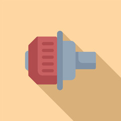 Poster - Colorful vector illustration icon of a classic vintage microphone on a pastel background