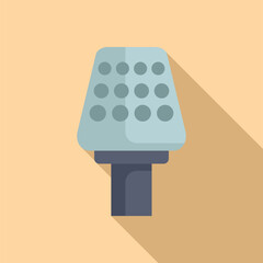 Poster - Flat design cartoonstyle microphone icon illustration with shadow, ideal for web and print