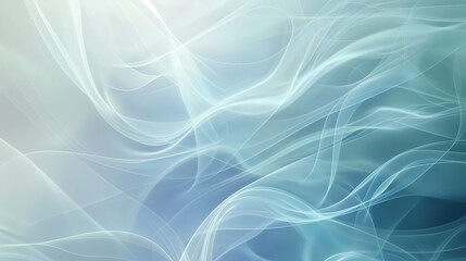 Poster - Abstract Light Blue and White Flowing Lines Background