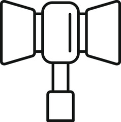 Poster - modern flat design studio lighting equipment icon vector illustration for photography and videograph