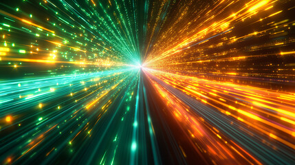 Wall Mural - A colorful, swirling light that appears to be moving through space