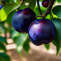 Poster - plums on a branch