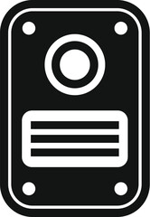 Poster - Black and white vector illustration of a hard drive icon, perfect for techrelated design