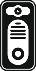 Poster - Simplified illustration of an intercom system, perfect for icons or signage