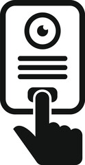 Poster - graphic illustration of a finger pressing a power button, symbolizing activation or shutdown