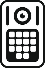 Poster - Simple black and white vector illustration of a universal remote control