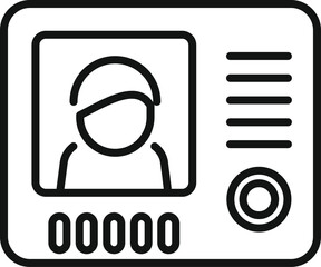 Poster - Modern vector illustration of a generic user profile icon for online membership. Account access. And identity verification in black and white. Suitable for social media. Technology. And web design