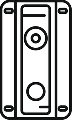 Fototapete - Black and white line drawing of a traditional book, perfect for educational themes