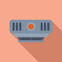 Poster - minimalist vector illustration of a projector with a flat design style on a peach background