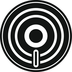 Poster - Vector illustration of a bullseye target in a simple black and white design