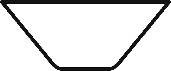 Poster - Minimalistic black and white image showing the outline of a triangle