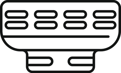 Poster - Simple line art vector of random access memory for computers and electronic devices