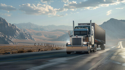 Wall Mural - Truck on the road