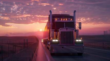 Beautiful truck on the road