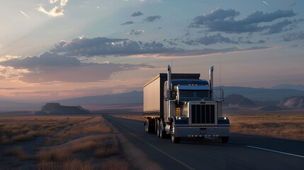 Wall Mural - Truck and road