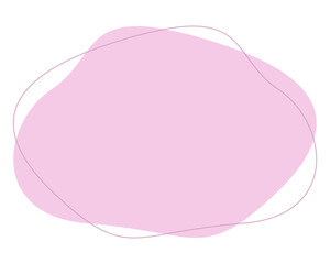 Wall Mural - simple abstract organic shape in pastel tone isolated on a transparent background