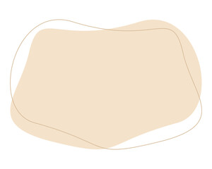 Wall Mural - simple abstract organic shape in pastel tone isolated on a transparent background