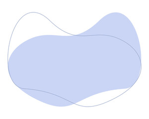 Wall Mural - Simple abstract organic shape in pastel tone isolated on a transparent background