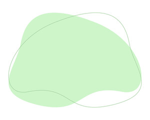 Wall Mural - Simple abstract organic shape in pastel tone isolated on a transparent background