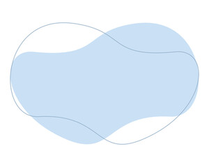 Wall Mural - simple abstract organic shape in pastel tone isolated on a transparent background