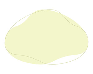 Wall Mural - simple abstract organic shape in pastel tone isolated on a transparent background