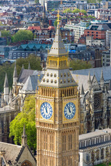 Wall Mural - Big Ben tower clock in London, UK