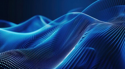 Blue Technology Network Background, abstract digital tech banner background. copy space
