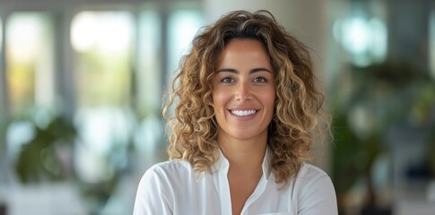 Wall Mural - a smiling business woman