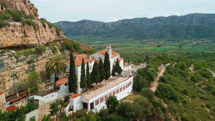 Wall Mural - Aerial view of the Ermita de la Pietat church in Catalonia , Spain