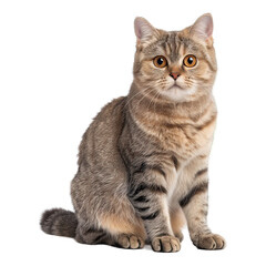 Naklejka na meble Scottish Straight Cat isolated on transparent png background. Generative ai