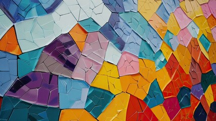 Wall Mural - colorful mosaic, animation, minimalistic, drawing, modern, abstract