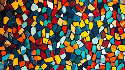 Wall Mural - colorful mosaic, animation, minimalistic, drawing, modern, abstract 