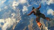 © Atmospheric stock - skydiving, spectacular view, high resolution, super photorealistic