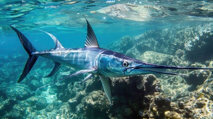 Wall Mural - Swordfish in nature, national geography, Wide life animals