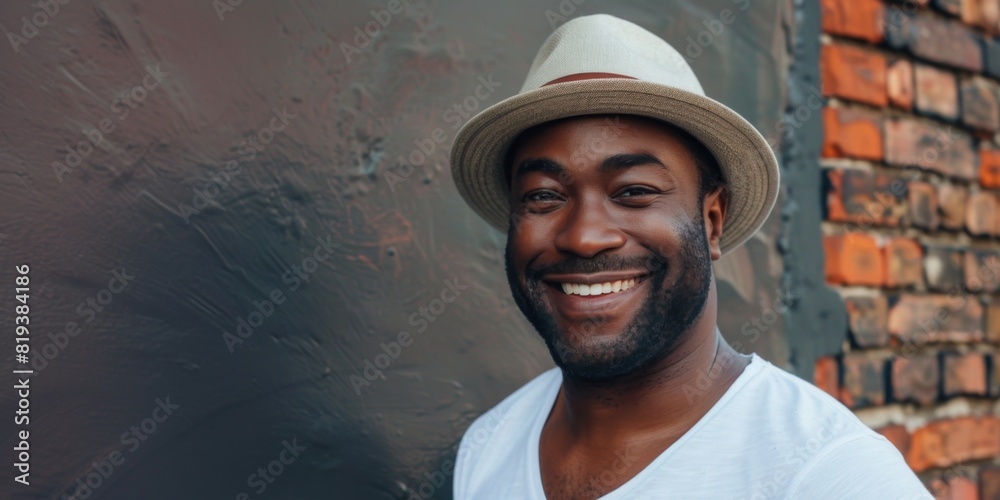 Black man smiling happy face portrait Stock Photo | Adobe Stock