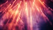 © chanidapa - A dramatic concert stage background with beams of light cutting through smoke, creating a vibrant and energetic atmosphere.