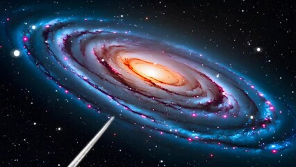 Wall Mural - Galaxy in space. Seamless looping time-lapse 4k video animation background