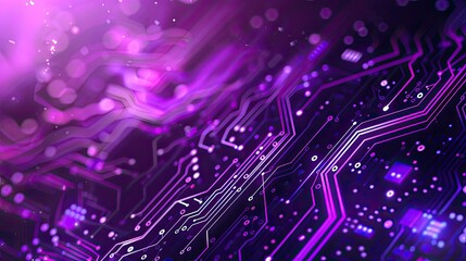 Canvas Print - purple tecnology background