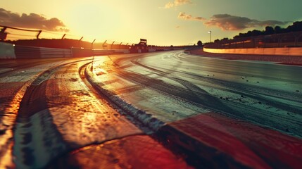 Canvas Print - Race track background