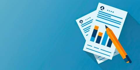 Poster - Illustration of documents with graphs to analyze