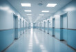 © Shawon - Blurred image of empty corridor to operating room in hospital.