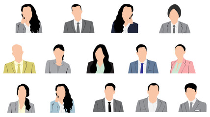 Wall Mural - business people profile