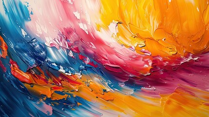 abstract painting colorful picture with acrylic white background 