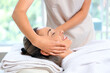 © Pixel-Shot - Beautiful mature woman receiving face massage in spa salon