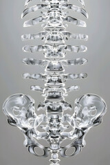 Poster - Fully Exposed Spinal X-Ray with Intricate Vertebrae Structure for Orthopedic Medical Reference and Clinical Examination