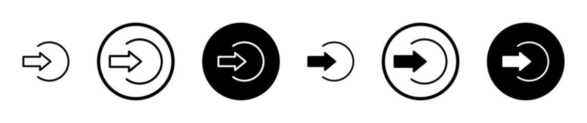 Enter line icon set. entrance arrow symbol. computer enter button line icon suitable for apps and websites UI designs.