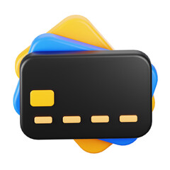 Aufkleber - 3d rendering credit card icon. 3d business icon concept