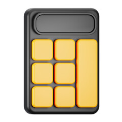 Fototapete - 3d rendering calculator icon. 3d business icon concept